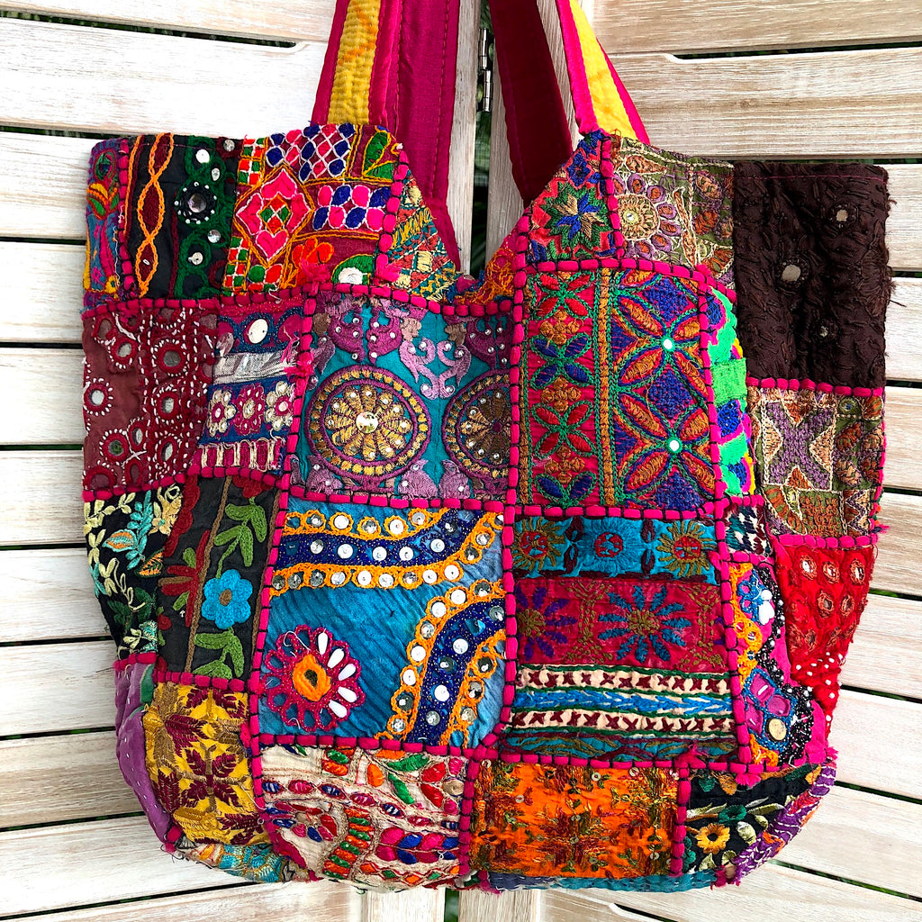 Patchwork Embroidered Boho Gypsy Handbag