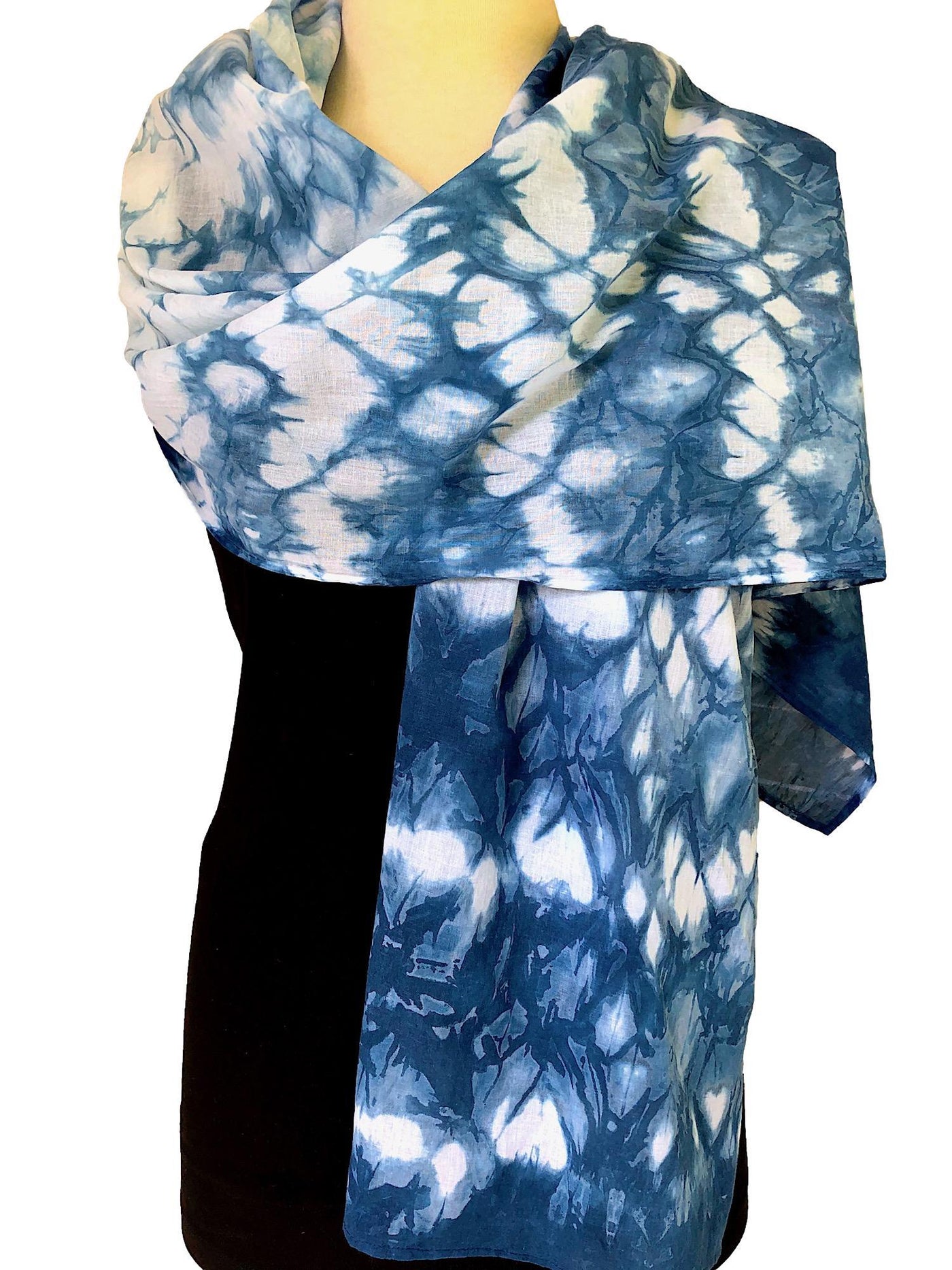 Bengala dyed Cotton Shibori Scarf deals