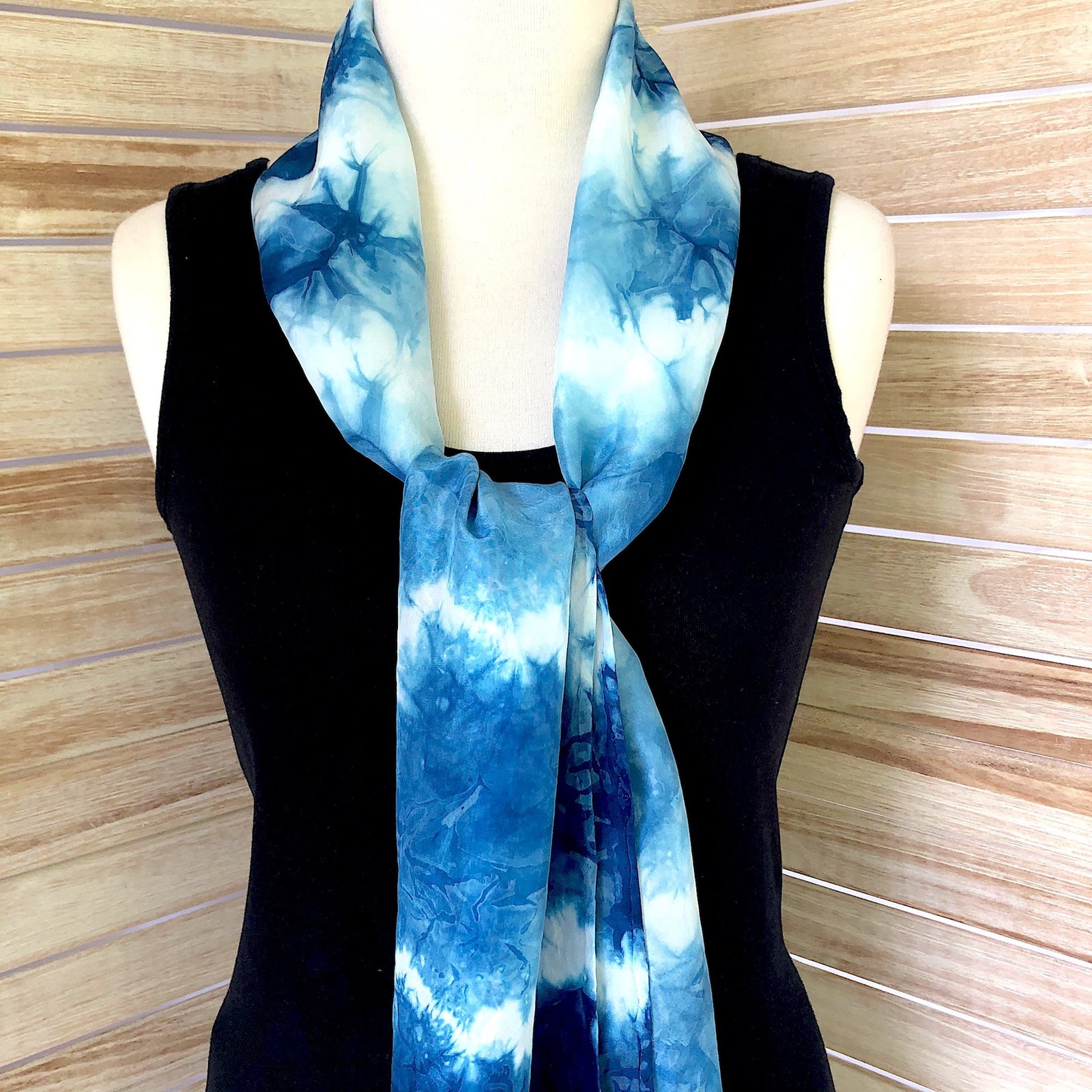 Shibori popular Silk Reversible Scarf