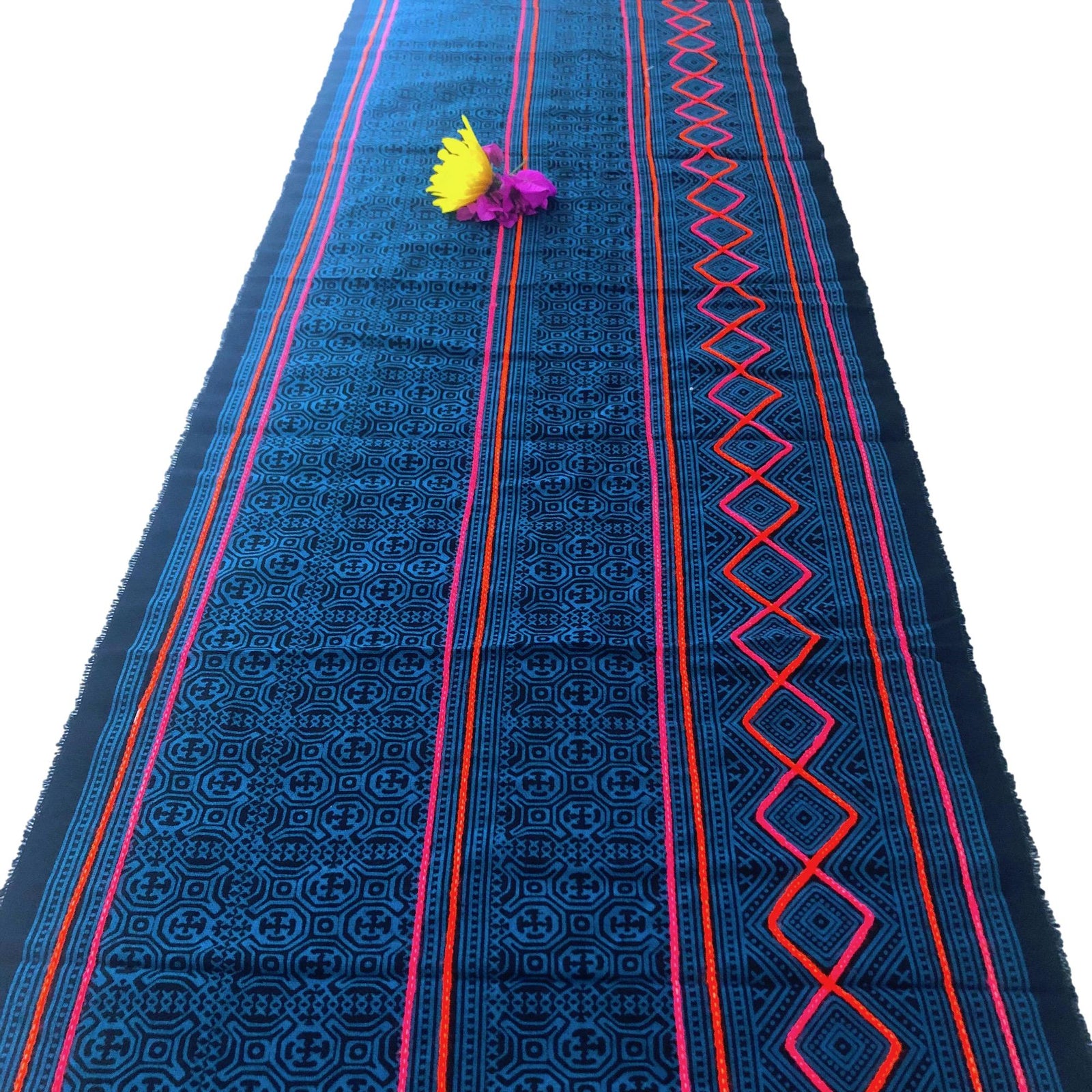 Teal Table Runner / Woven wall hanging / Abstract / Textiles / Fibre / SAORI / Saori weaving / Handwoven / discount Blue / Teal / Table Runner